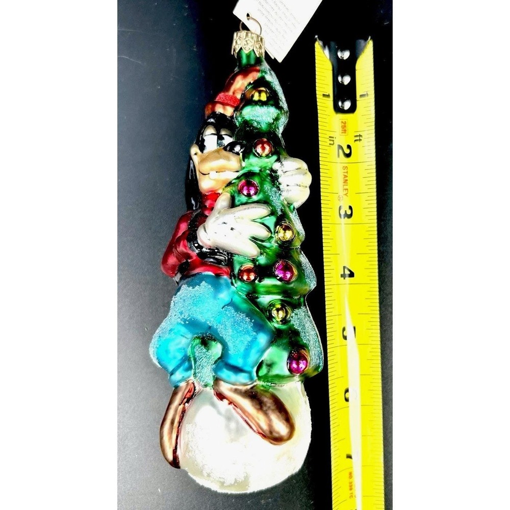 Christopher Radko Disney Goofy Tree Glass Ornament 1997 Mickey & Co Box Tag - Picture 2 of 10